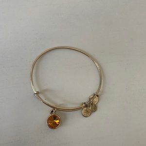 Alex and ani bracelet with amber gemstone